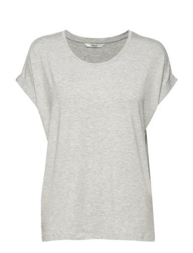 Onlmoster S/S O-Neck Top Jrs ONLY Grey
