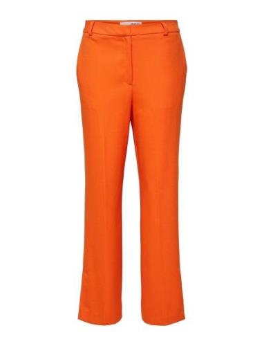 Slfmyla-Mynella Hw Straight Pant Curve Selected Femme Orange