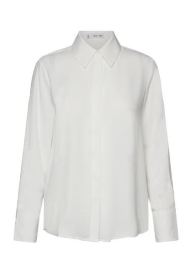 Regular Flowy Shirt Mango White