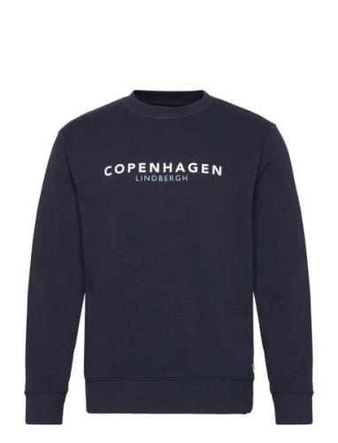 O-Neck Printed Sweat Lindbergh Navy