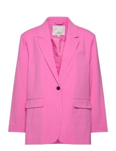 Cardamie L/S Pinst Slit Ovs Blazer Tlr ONLY Carmakoma Pink