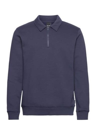 Onsceres 1/4 Zip Sweat Polo ONLY & SONS Navy