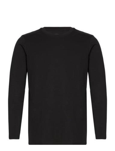 Men's O-Neck L/S T-Shirt, Cotton/Stretch NORVIG Black