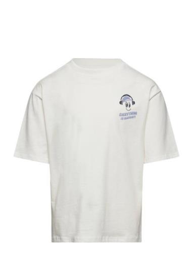 Message Cotton T-Shirt Mango White