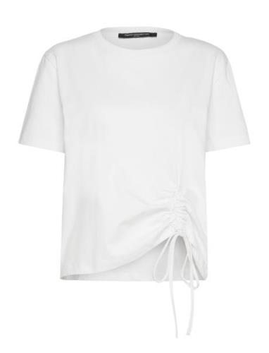 Rallie Cotton Rouched T-Shirt French Connection White