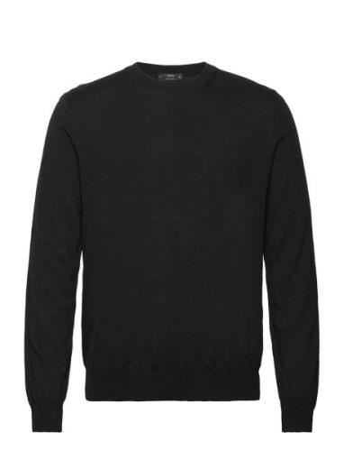 Merino Wool Washable Sweater Mango Black