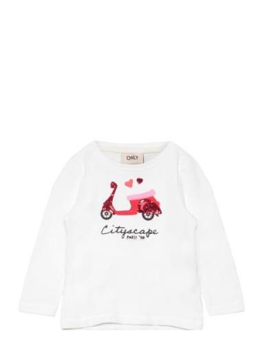 Kmgkita Reg L/S Heart Slit Top Box Kids Only White