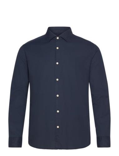 Slhregbond-Garment Dyed Shirt Ls Selected Homme Navy