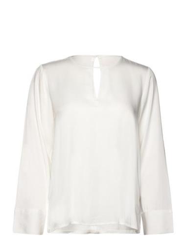 Blouse With Cut-Out Detail Tom Tailor White