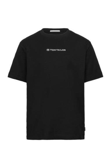 Regular Printed T-Shirt Tom Tailor Black