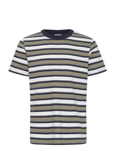 Cfthor Terry Striped Tee Casual Friday Khaki