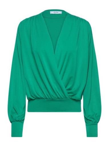 Msgasia Modal Wrap Blouse Minus Green