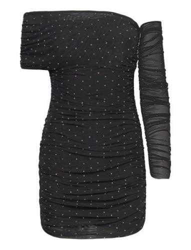 Mesh Asymmetric Dress ROTATE Birger Christensen Black