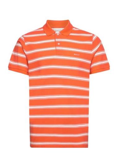 Stripe Ss Polo GANT Orange