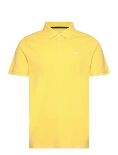 Basic Polo With Contrast Tom Tailor Yellow