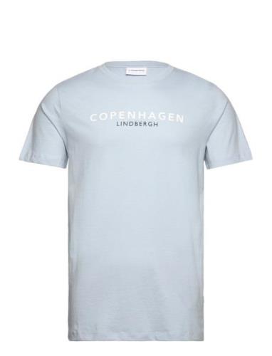 Copenhagen Print Tee S/S Lindbergh Blue