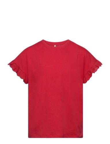 Kogiris S/S Emb Top Jrs Kids Only Red