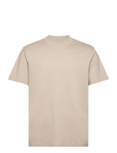 Slhcolman Ss O-Neck Tee Noos Selected Homme Beige