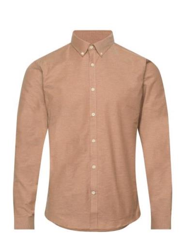 Oxford Superflex Shirt L/S Lindbergh Brown