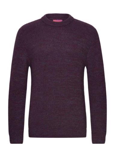 Meander Sweater-Bordeaux Heather Edwin Burgundy