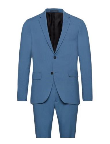 Plain Mens Suit - Normal Lenght Lindbergh Blue