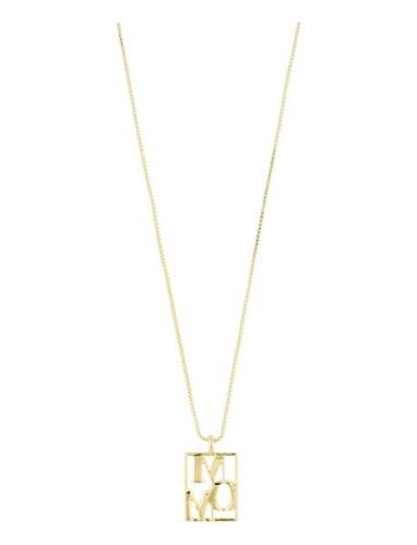 Love Tag Recycled Mom Necklace Pilgrim Gold
