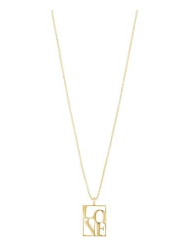 Love Tag Recycled Love Necklace Pilgrim Gold