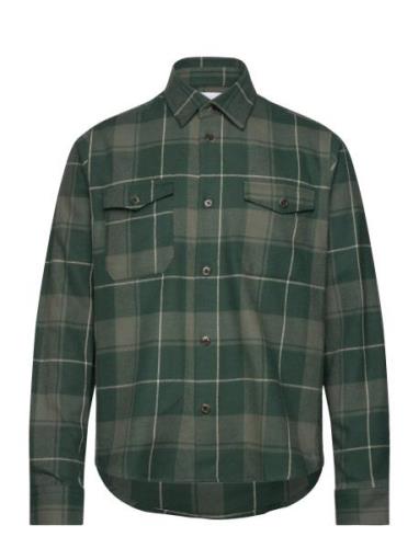 Lennon Check Shirt Les Deux Green