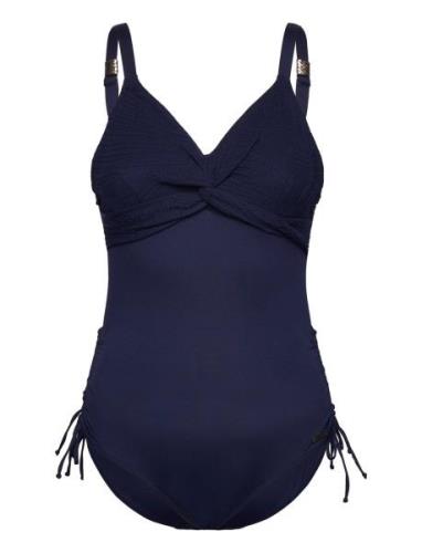 Ottawa Uw Twist Front Swimsuit With Adjustable Leg Fantasie Blue