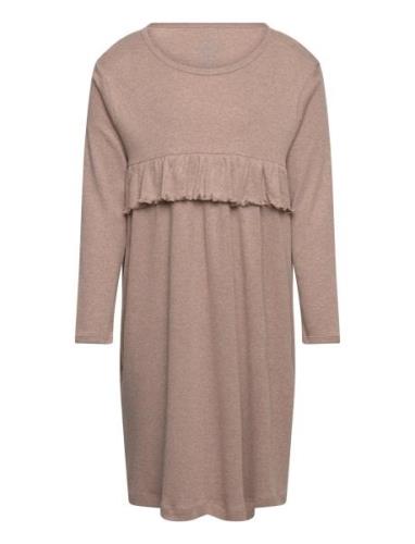 Melange Ruffle Dress Copenhagen Colors Beige