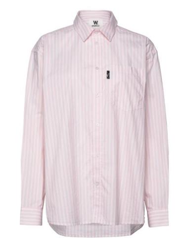 Wwday Striped Shirt Double A By Wood Wood Pink