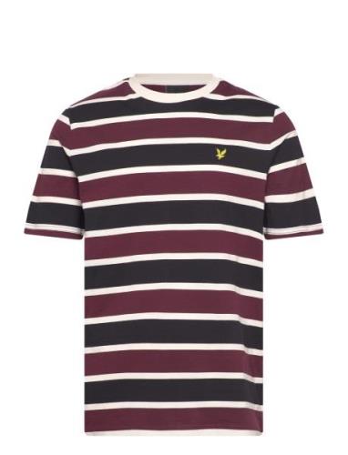 Stripe T-Shirt Lyle & Scott Burgundy
