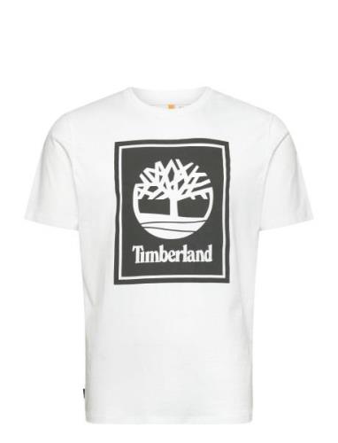 Stack Logo Short Sleeve Tee White/Black Timberland White