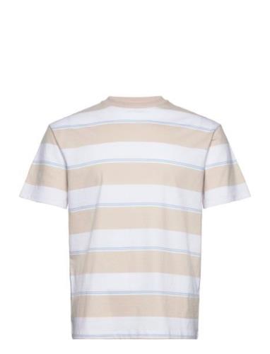 Relaxed Striped T-Shirt Tom Tailor Beige