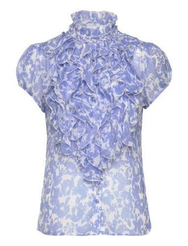 Liljasz Crinkle Ss Shirt Saint Tropez Blue