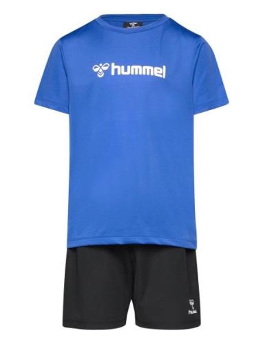 Hmlplag Shorts Set Hummel Blue