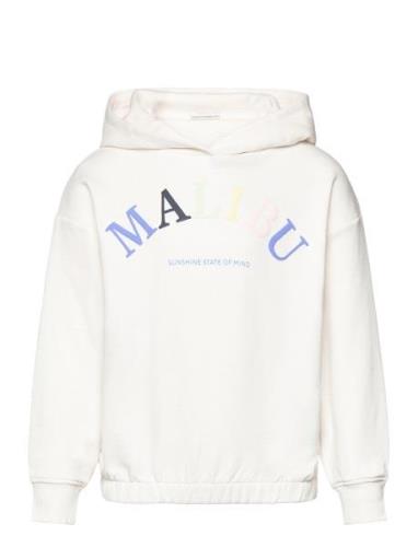 Over D Printed Hoody Tom Tailor White