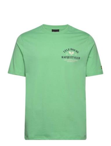 Racquet Club Graphic T-Shirt Lyle & Scott Green