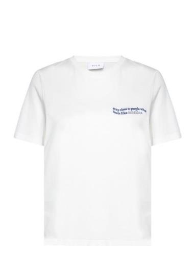 Visybil Enjoy S/S Emb T-Shirt Vila White