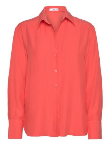 Lyocell Fluid Shirt Mango Red