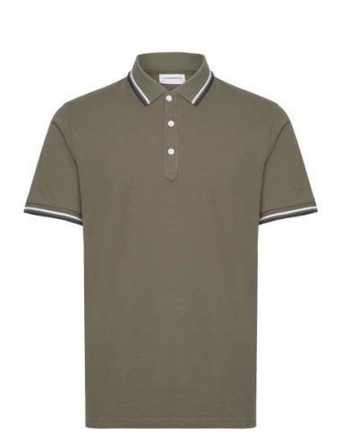 Polo Shirt With Contrast Piping Lindbergh Khaki