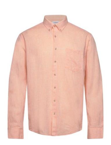 Cotton/Linen Shirt L/S Lindbergh Orange