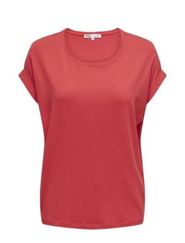 Onlmoster S/S O-Neck Top Jrs ONLY Red