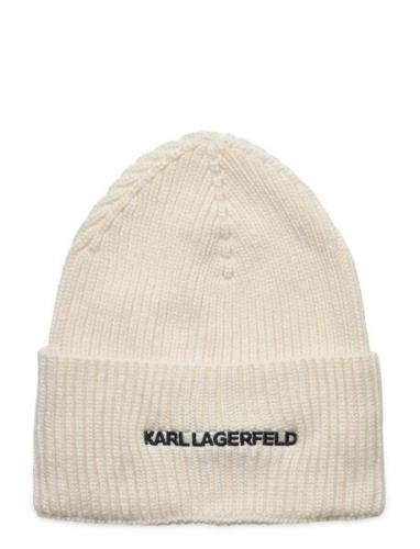 K/Essential Beanie Karl Lagerfeld Cream