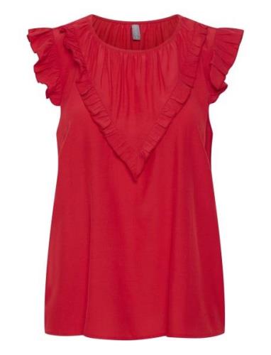 Cuasmine Ss Blouse Culture Red