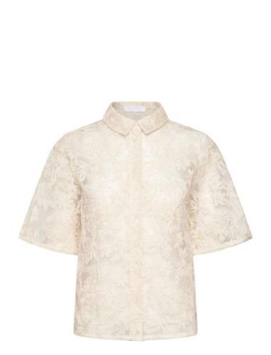 Shirt With Lace Coster Copenhagen Cream