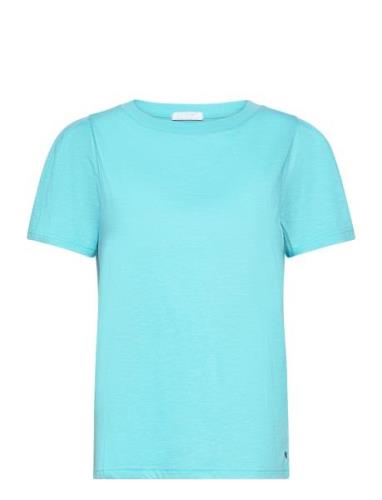 T-Shirt With Pleats Coster Copenhagen Blue