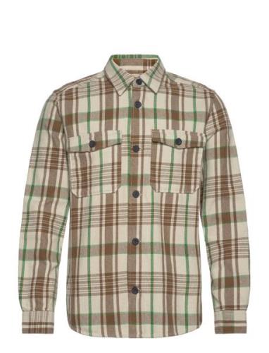 Onsmilo Ovr Ctn Check Ls Shirt Noos ONLY & SONS Brown