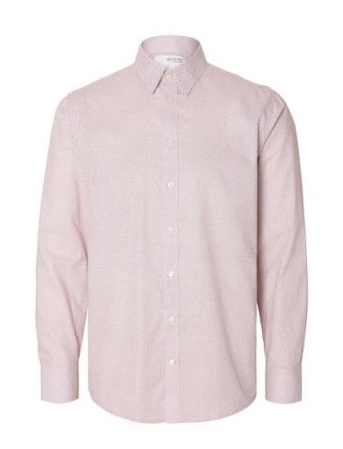 Slhslimsoho-Aop Shirt Ls B Selected Homme Pink