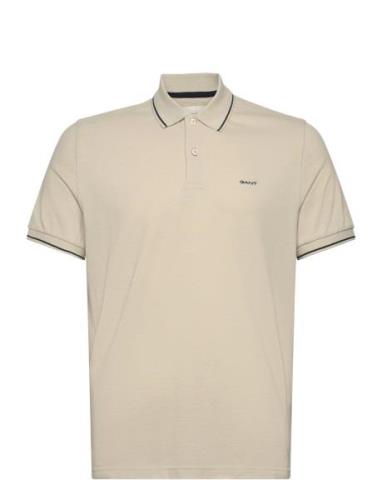 Tipping Ss Pique Polo GANT Beige
